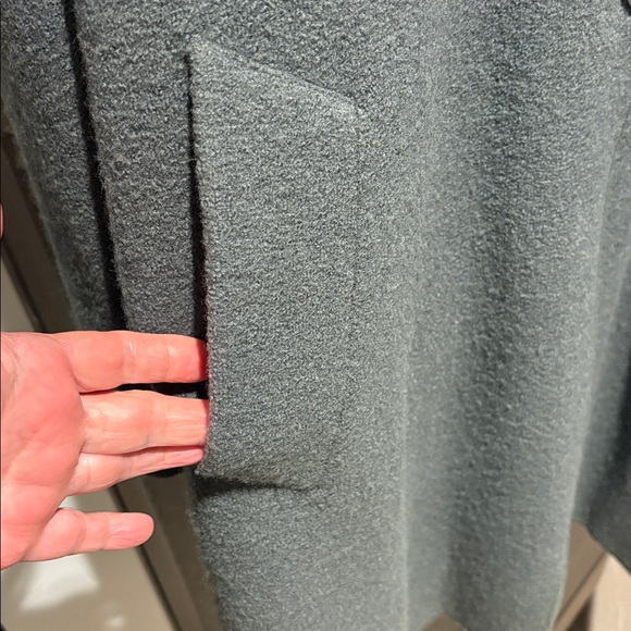 Timeless Armani Boiled Wool Coat with Mandarin Collar. - Picture 4 of 8